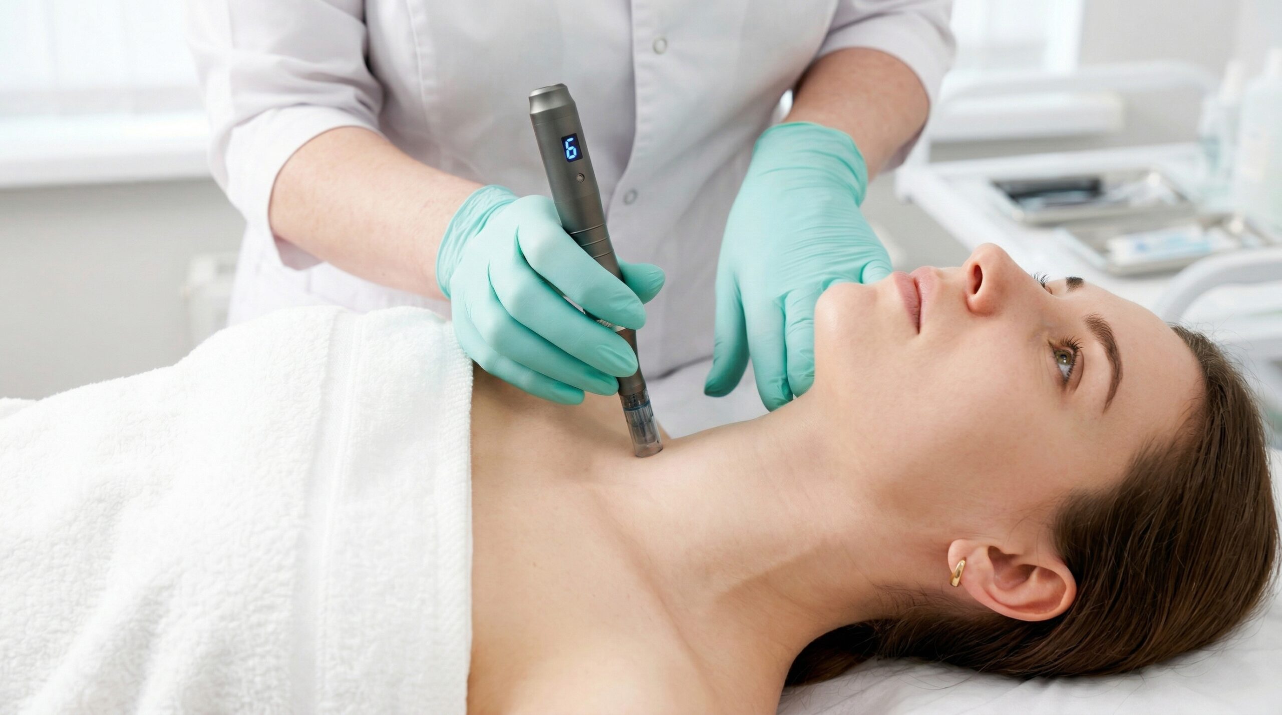 Glow Facial behandeling met oppervlakkige microneedling en vitamine C voor een stralende huid